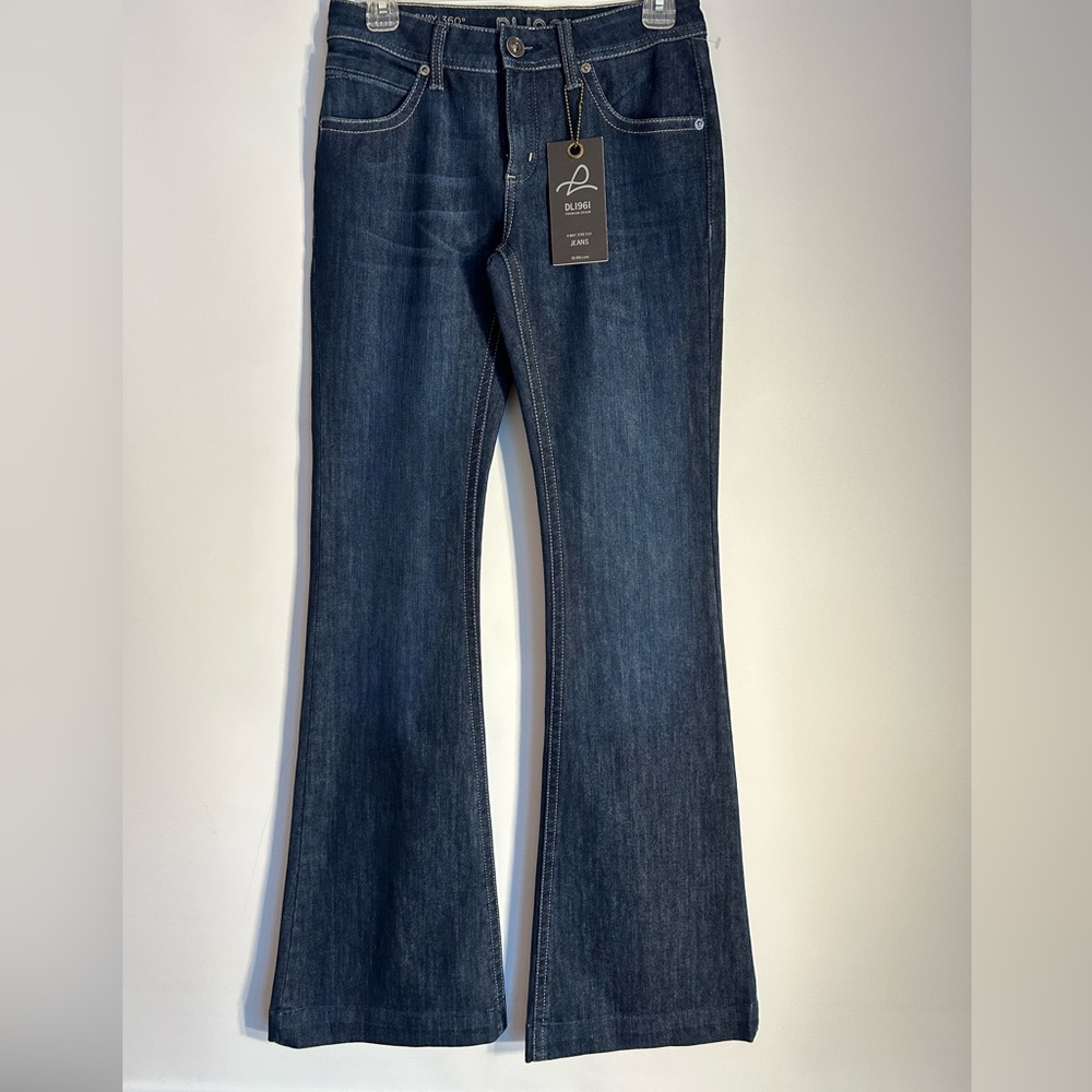 DL1961 JOY SUPER HIGH-RISE FLARE PREMIUM DENIM WOMEN’S JEANS 4WAY STRETCH SIZE28